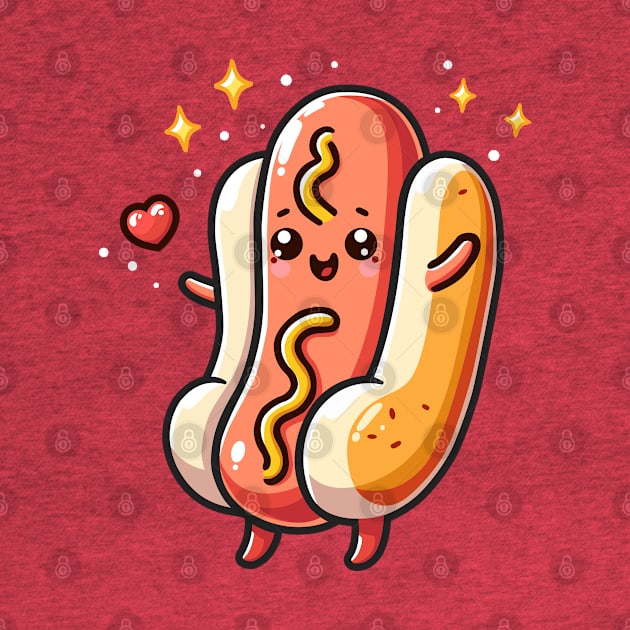 Cute Hotdog Happy by Arief Uchiha